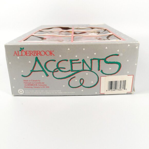 Vtg Christmas Glass ornaments Tree Baubles round red with gold glitter pattern - Picture 5 of 5